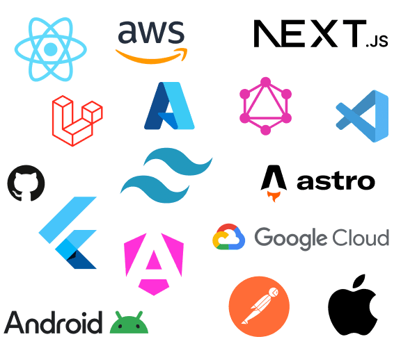 An image showing multiple tech-stack logos